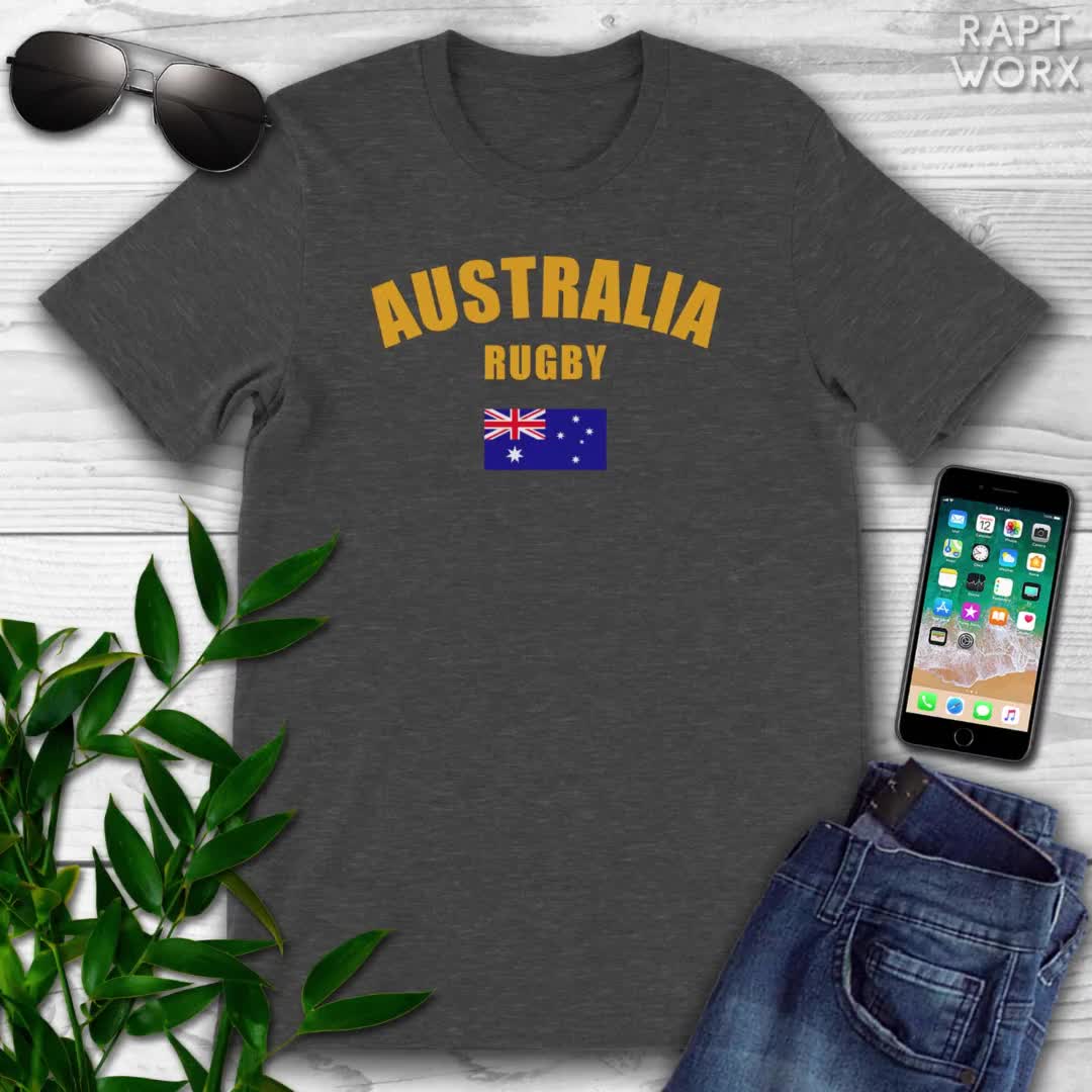 オーストラリアラグビーサポーター向けユニセックスTシャツ。 - Etsy 日本