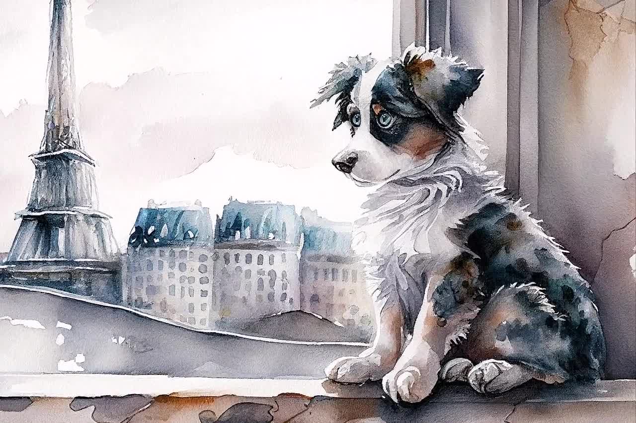 Australian shepherd wall sales art