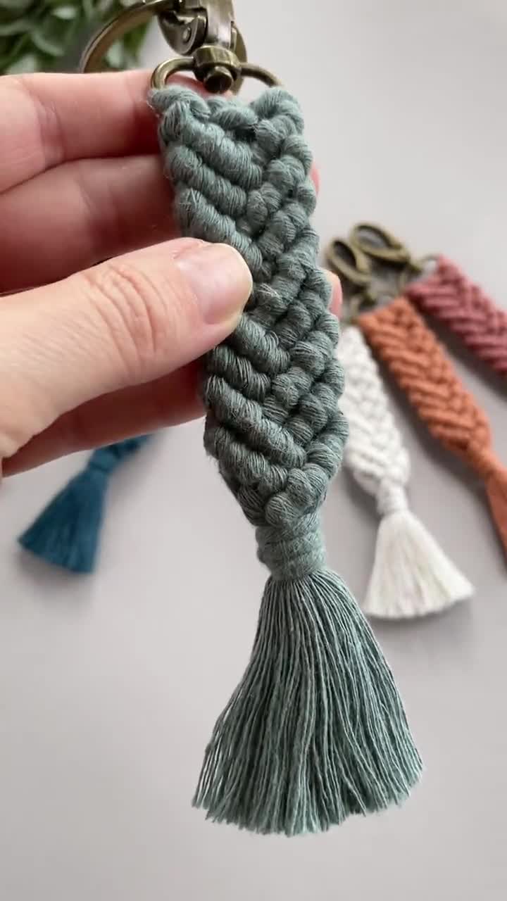 Macrame Keychain | Purse Charms for Handbags | Eco Friendly Gifts