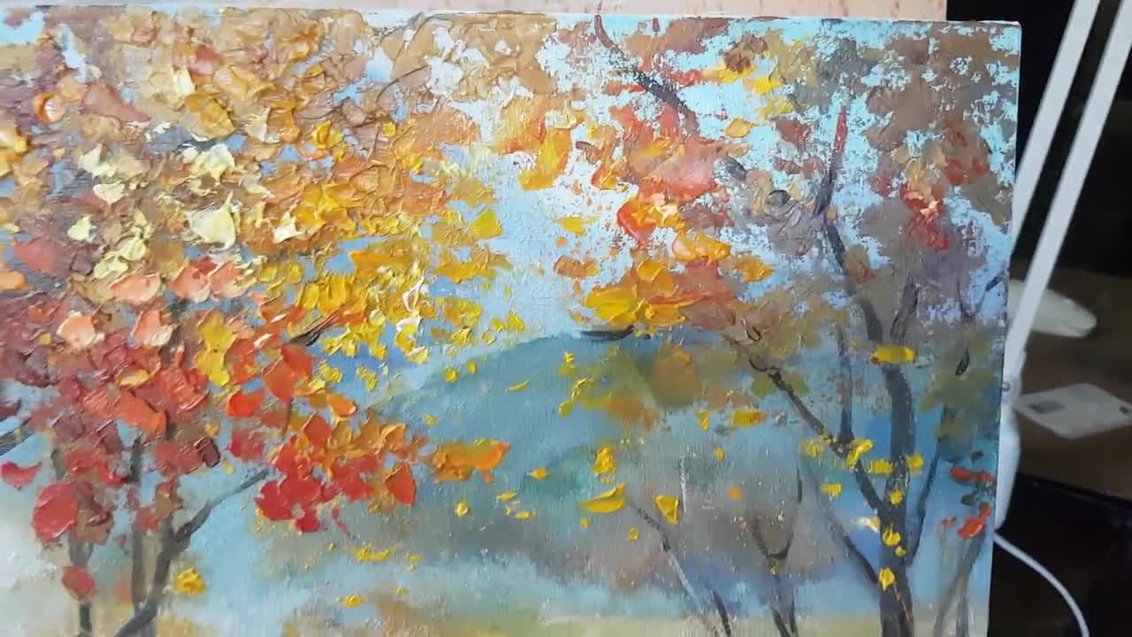 油絵　秋の日の民家 油絵 秋の日の民家 新発売の 油絵 秋の日の民家 絵画 -