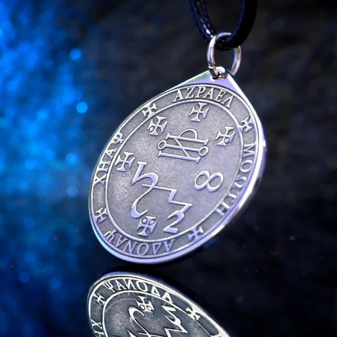 Archangel Azrael Seal Pendant: Kabbalah Amulet Talisman - Etsy