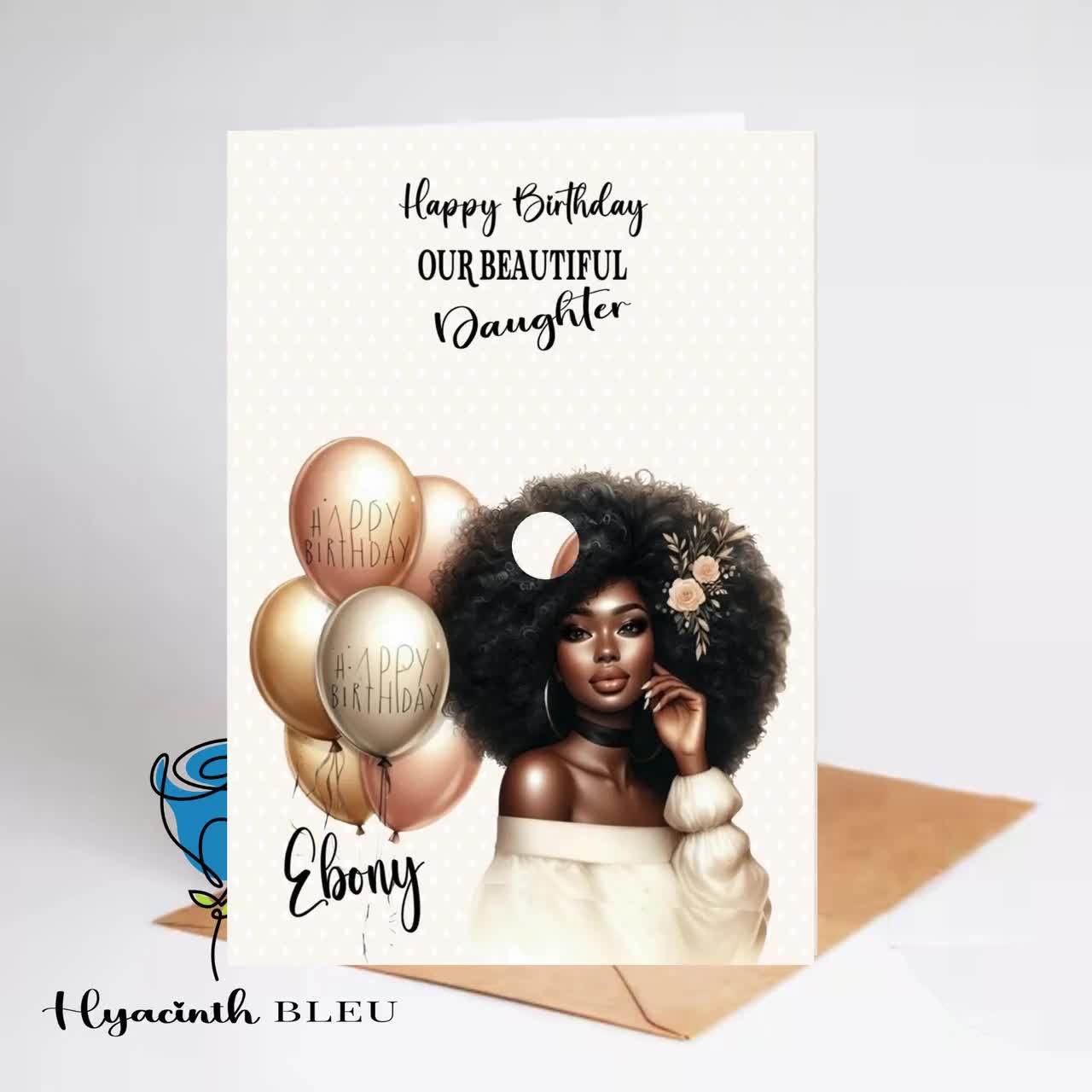 African Daughter Birthday Card, Cultural Cards, Black Girl Cards, Black  Women Card, Black People Card, Afro Caribbean Gifts, Diverse Cards, image size:1280x1280