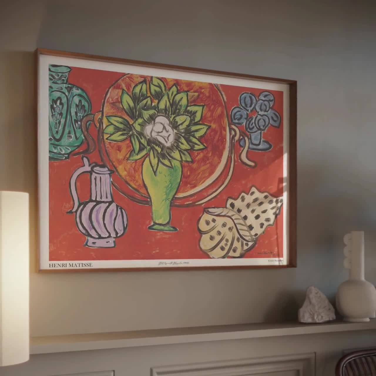 マグノリアのある静物画 マティス ウォールアート フラワープリント