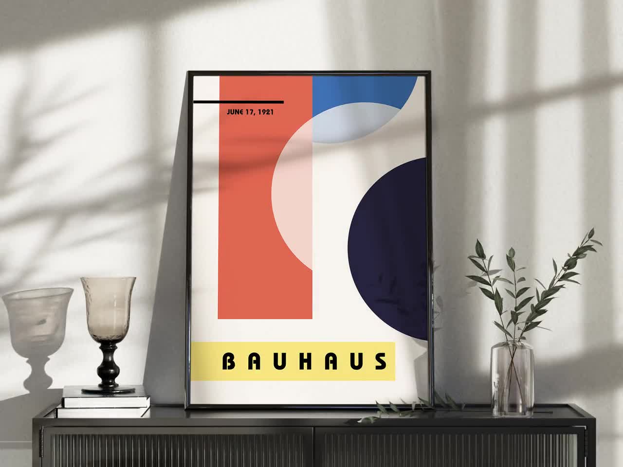 Mid Century Modern Bauhaus Poster | Museum Exhibition Print