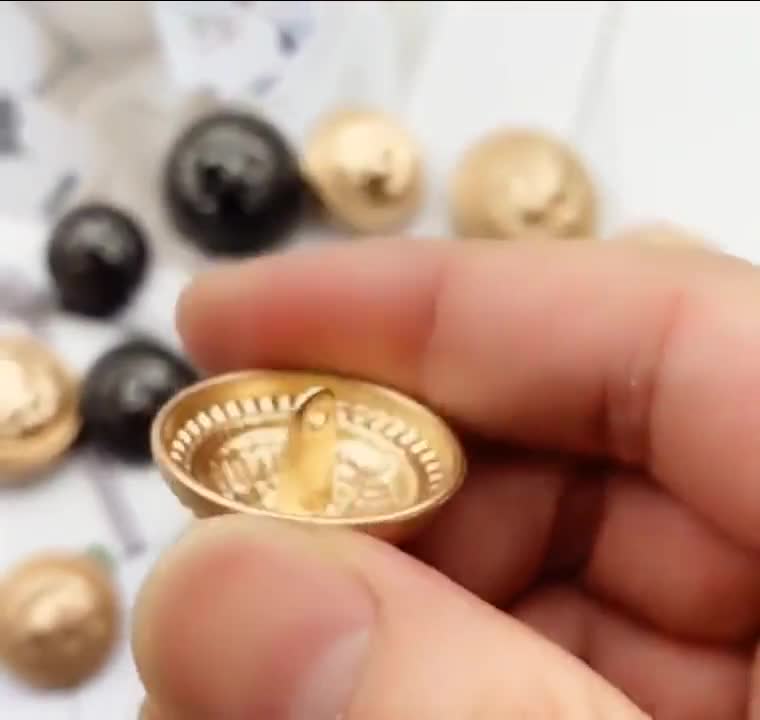Metal Lion Buttons-6Pcs Rose Gold/Gun Black Button for  Sewing-Blazer/Jacket/Coat/Sweater
