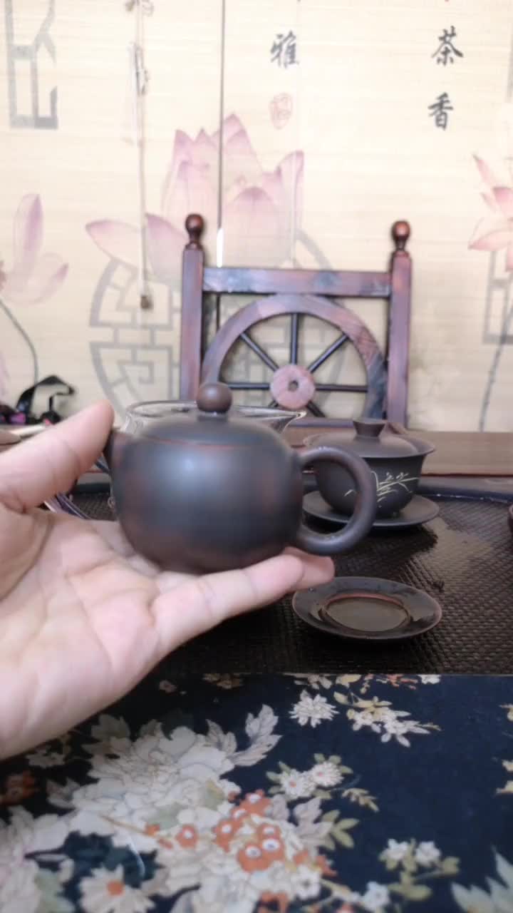 Hand Carved HuLu/ Peony Good Luck Nixing Pottery Mini Xishi Pot 120CC –  Handmade Nixing Pottery Teapots, Tea Cups, Vases, Artwork