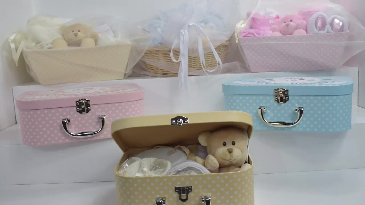 Juego de regalo para bebé recién nacido, caja de recuerdo en azul con ropa  de bebé, oso de peluche y regalos para un bebé nuevo – Yaxa Store