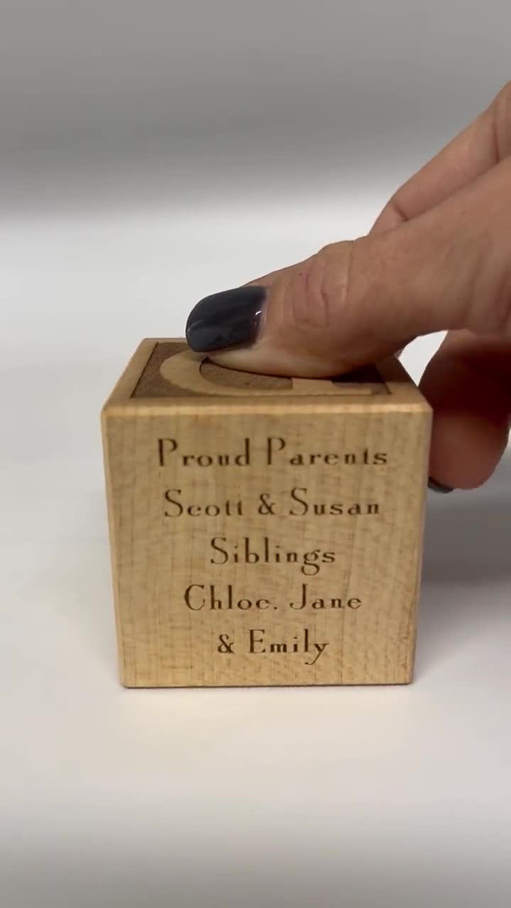 Personalized Wooden Baby Block Baby Blocks Wooden Blocks Name