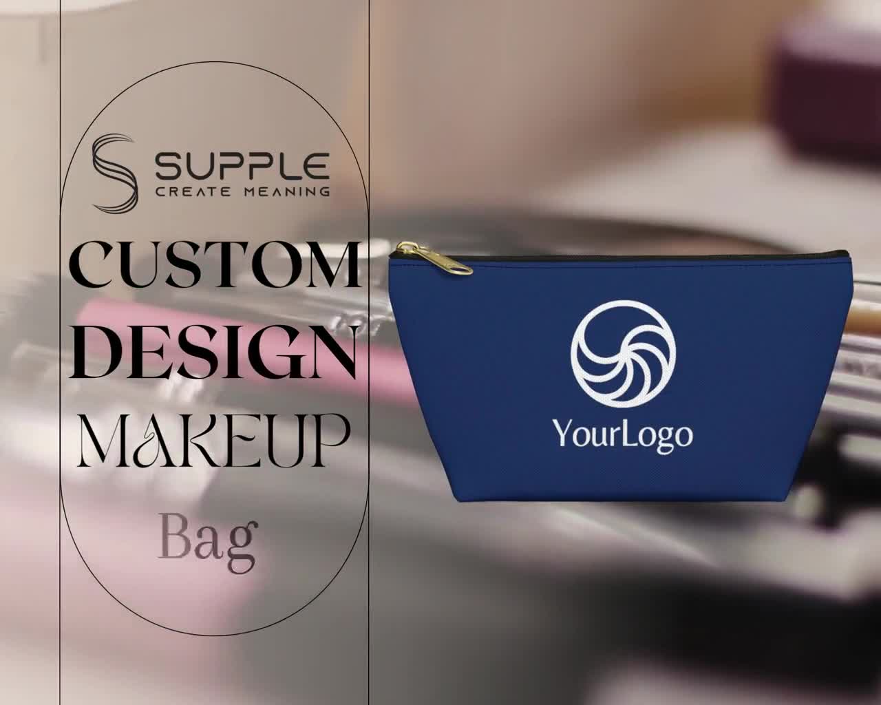 50 Personalized Logo Print Jewelry Pouch Snap Button Bags Custom Earrings  Packaging Pouch Brooch Ring Gift Bags Wholesale Any Size 