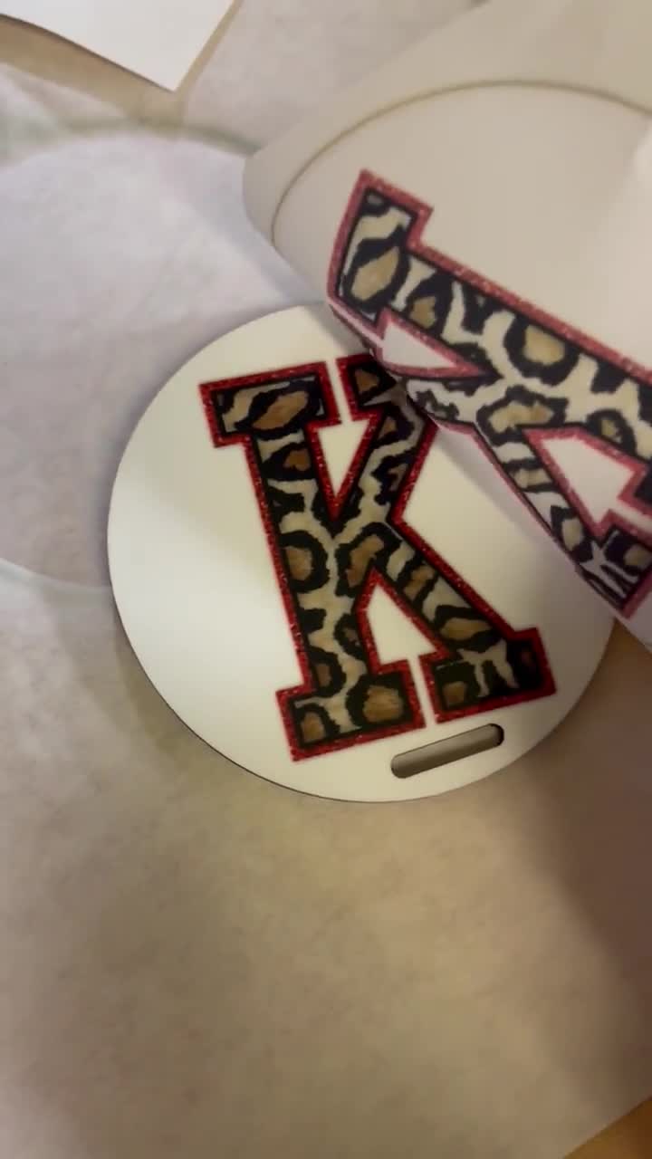 Leopard Patch Letters with Glitter Bkg Graphic by chipandellie