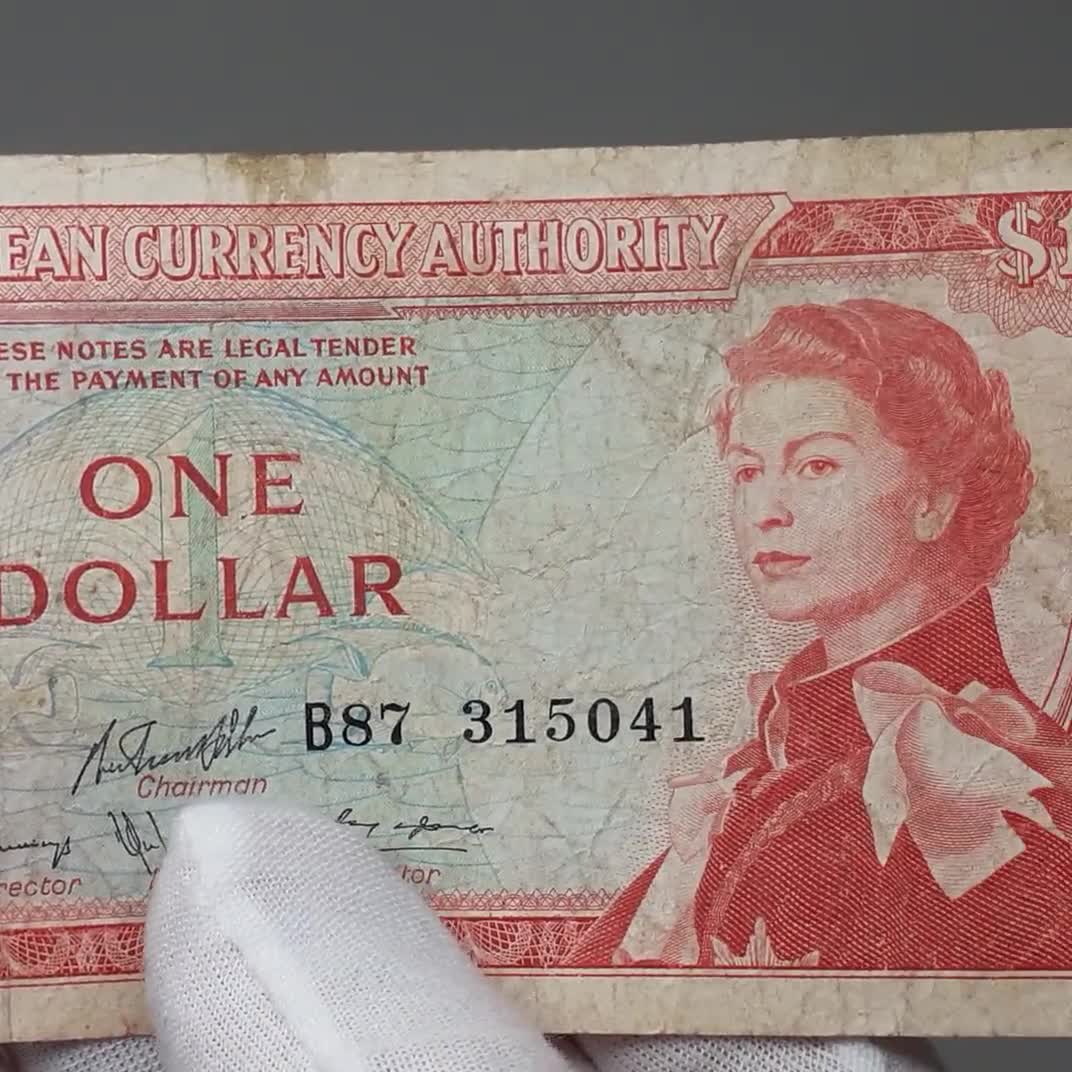 1965年東カリブ1ドル紙幣（BAN429-） - Etsy 日本