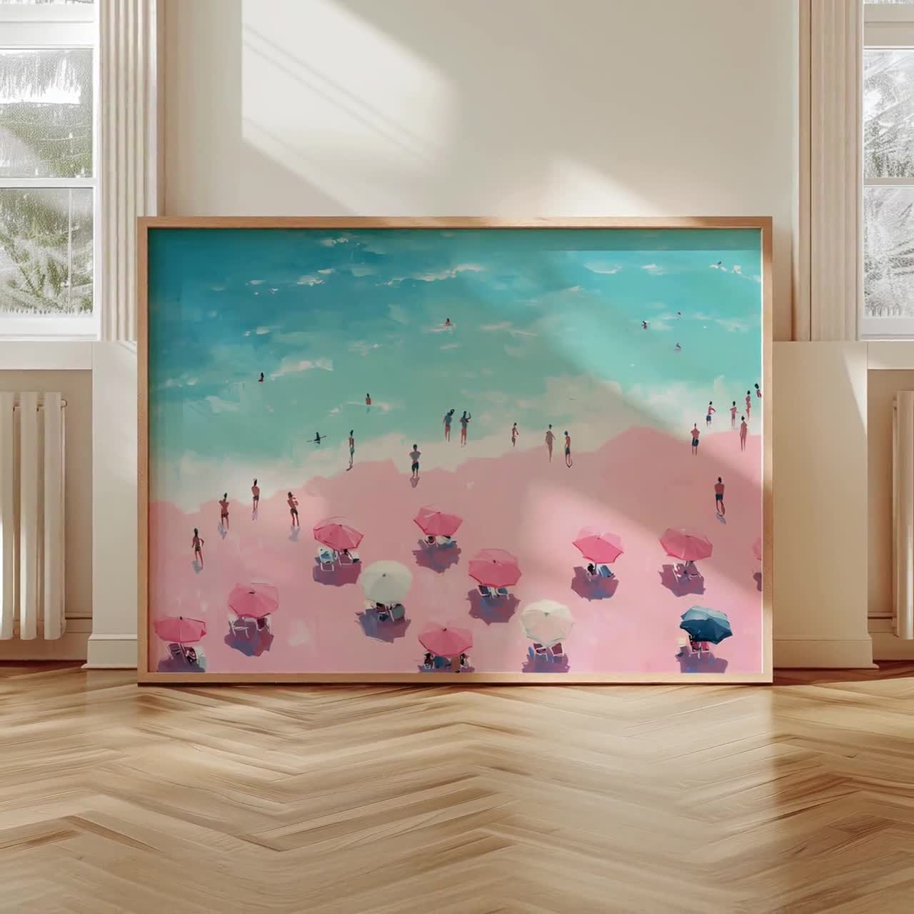 ビーチカフェ風デジタルアート ビーチカフェ風デジタルアート バンタカフェまるで美術館のような