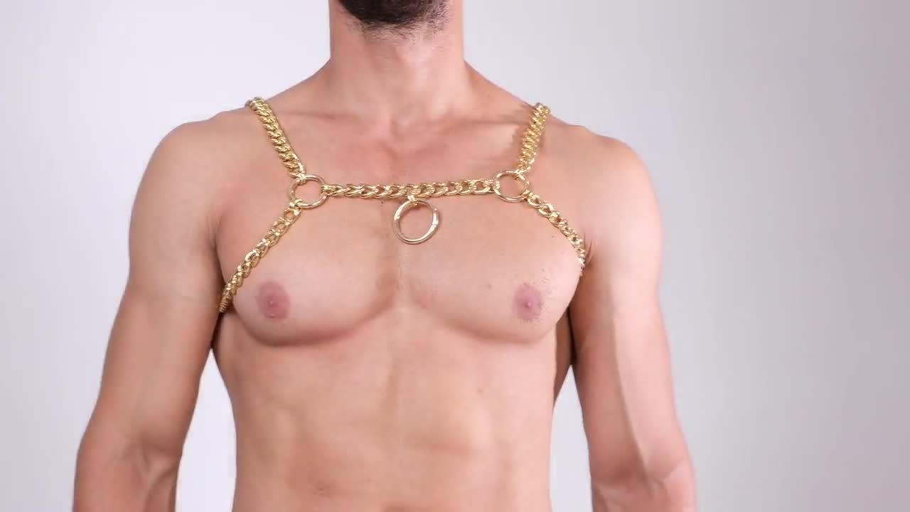 Body Chain Men Silver Gold Bodychain Man Harness Men Jewelry Larp