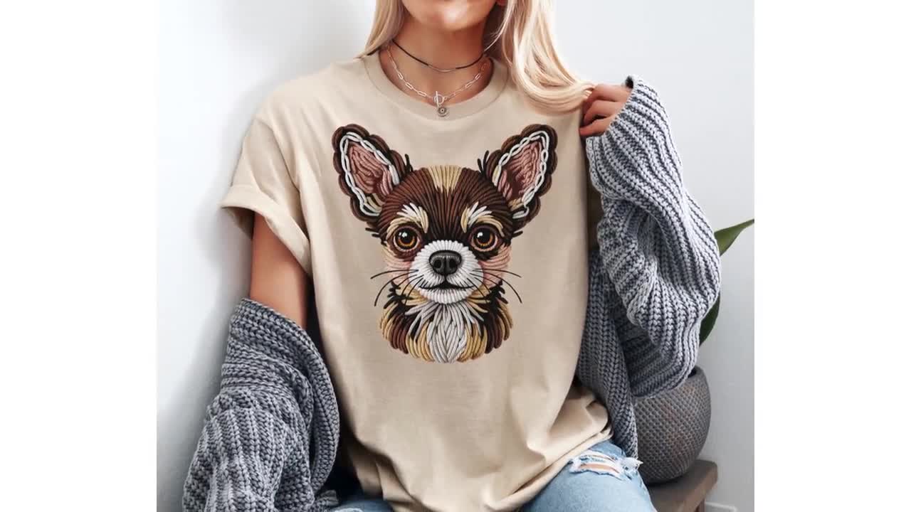 Arte em fio de Chihuahua PNG | Desenho de cachorro com efeito de