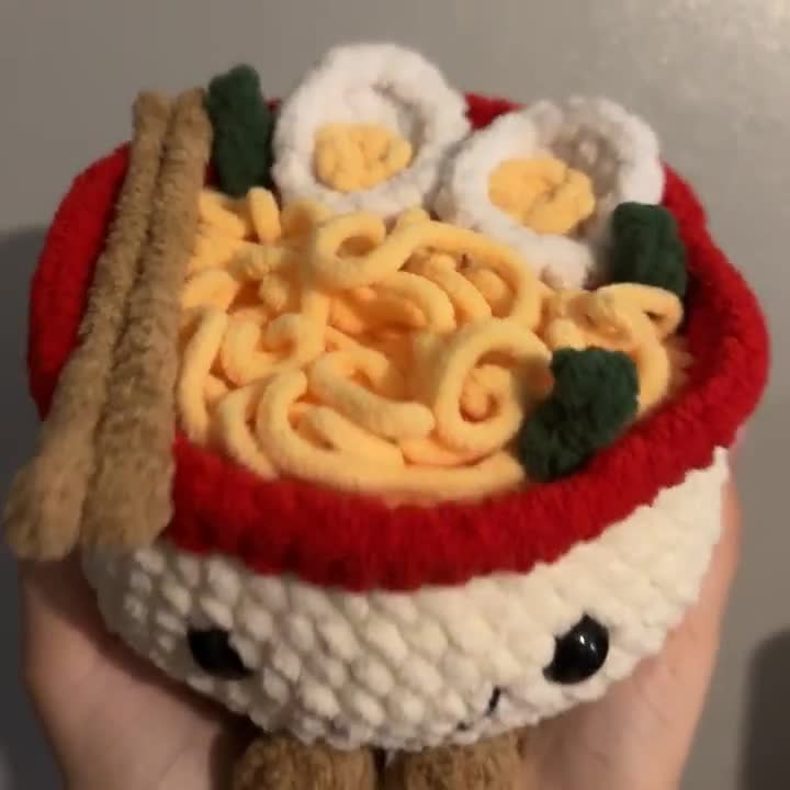 ラーメンのかぎ針編みパターン、ジェリーキャット風のかぎ針編み