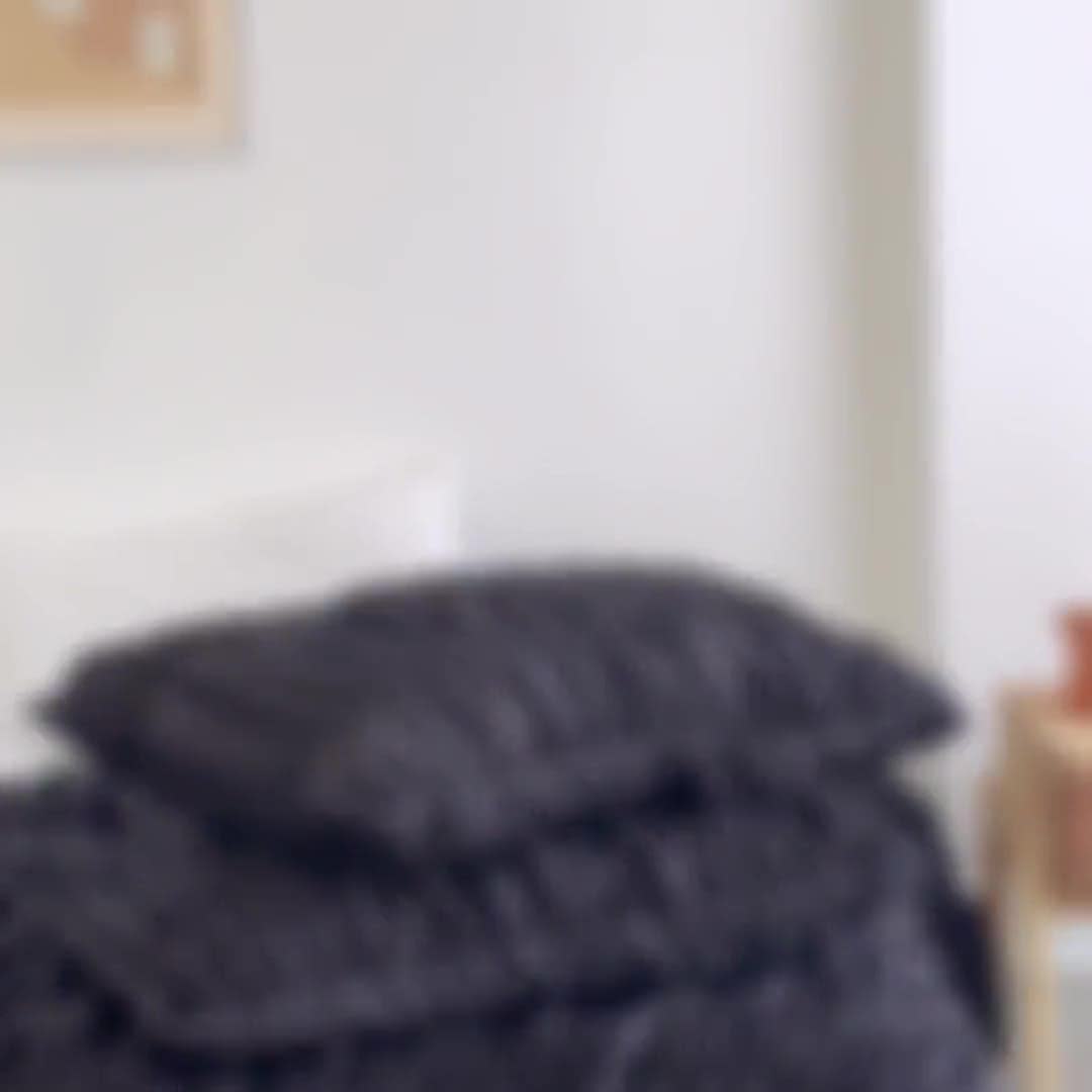 Black Wrinkle Cotton Duvet Cover, Boho Duvet Cover, Modern Duvet Cover, Dorm Bedding, Comforter Cover, Bohemian Duvet Cover, Gift For Her video poster