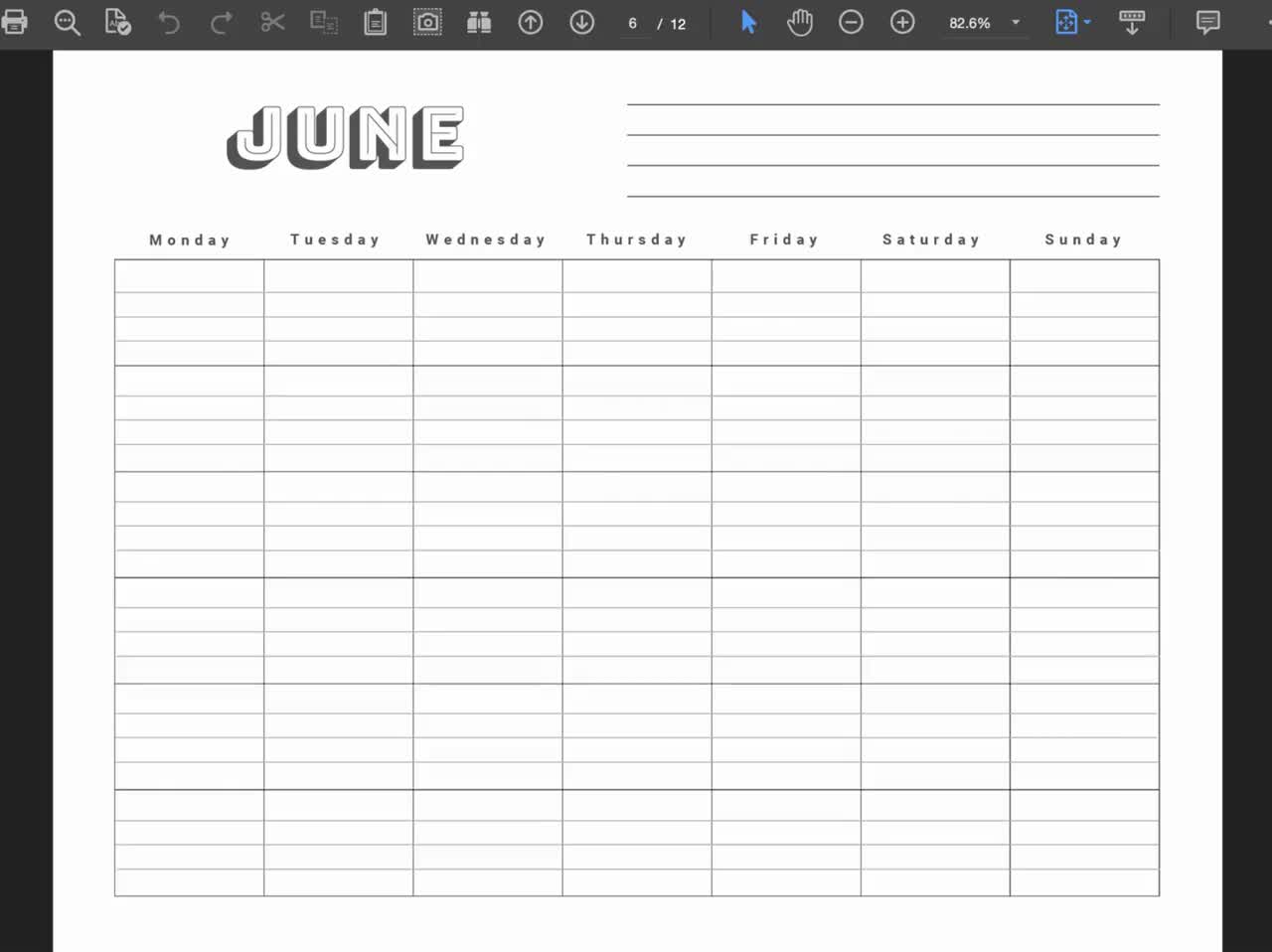 monthly-blank-calendar-monday-start-printable-calendar-pages-12-month-lined-calendar-instant-digital-download-etsy