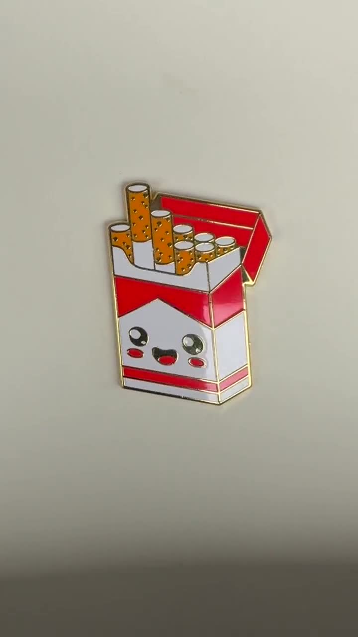 cigarette pins Kawaii Cigarettes Pin | Hard Enamel Pin | Funny Pin | Funny Enamel Pin |  Cute Pin | Kawaii Pin | Cigarette Accessories | Cigarette Gift