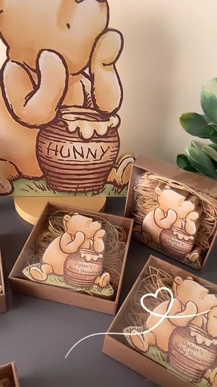 Classic Winnie the Pooh Baby Shower Favors, Wood Magnet, Baby