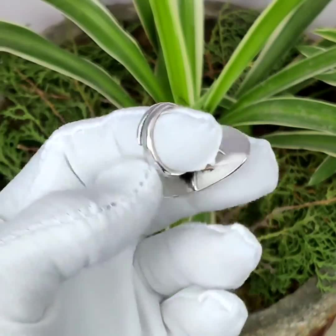 Cinnabar Ring 925 Sterling Silver Ring Adjustable Ring 18K