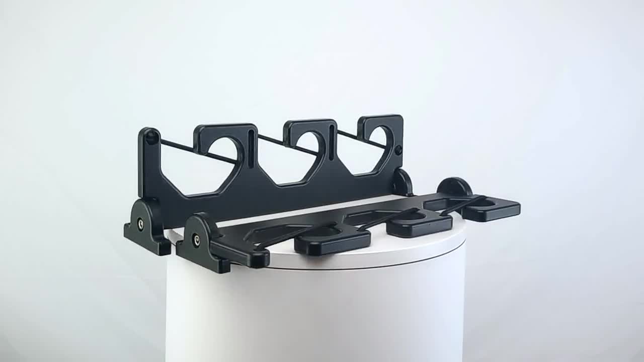 3 Fishing Rod Pole Reel Folding Holder Gunwale Boat Rack Bungee Low Profile