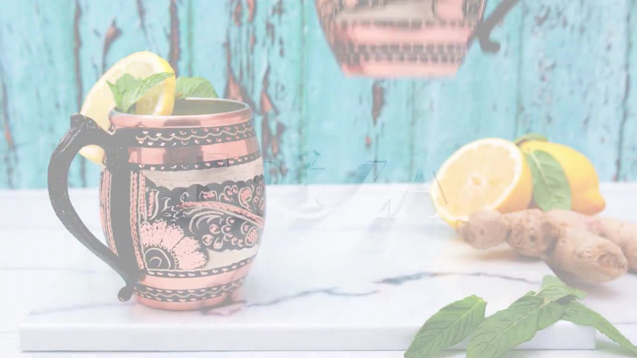 Black Engraved Copper Moscow Mule Mug, Tin-Lined 550 ml video poster