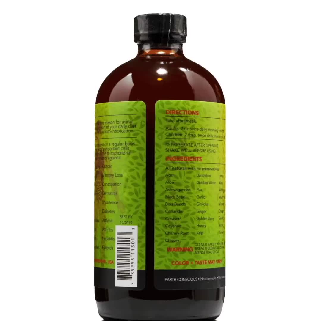 3 Bottles of 32 oz. BLACK SEED BITTERS with Moringa Detox Beverage for less! video poster