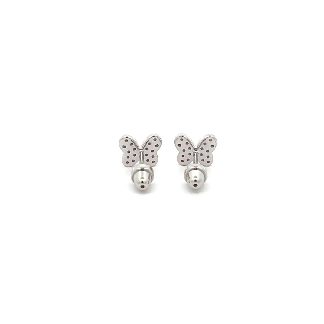 Orecchini Blomdahl Farfalla Cristalli Swarovski Viola, orecchini anallergici nikel free
