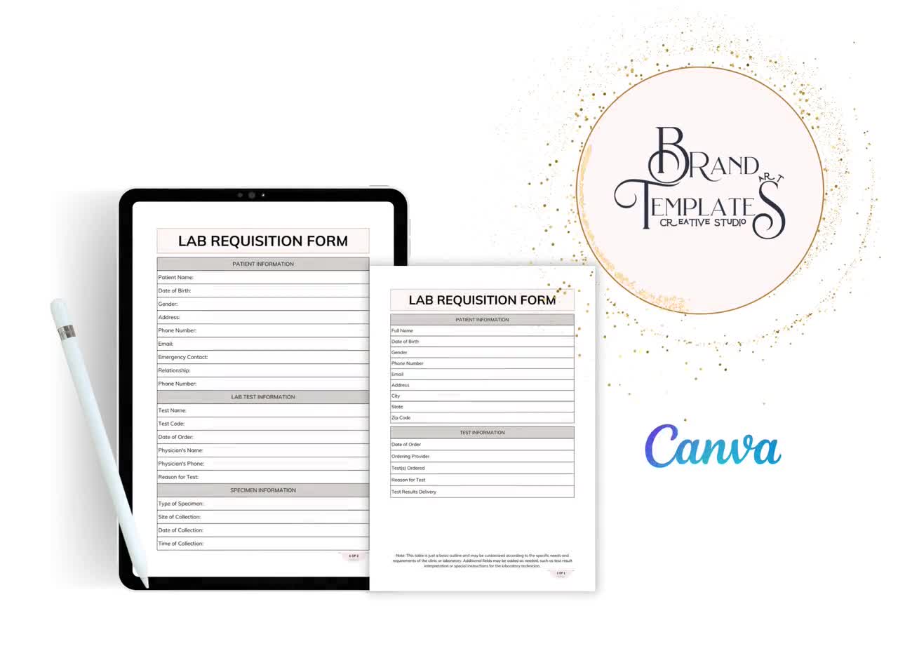 lab-requisition-forms-7-editable-canva-templates-and-printable-pdf-for-healthcare-professionals-etsy