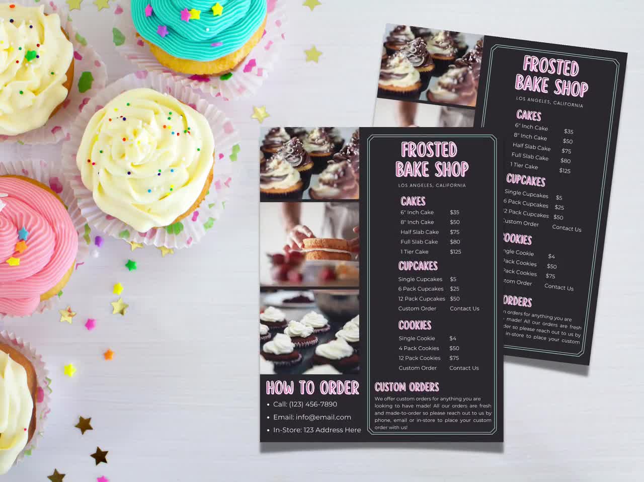 Cake / Bakery Flyer or Magazine Ad | Flyer, Bakery cakes, Restaurant flyer
