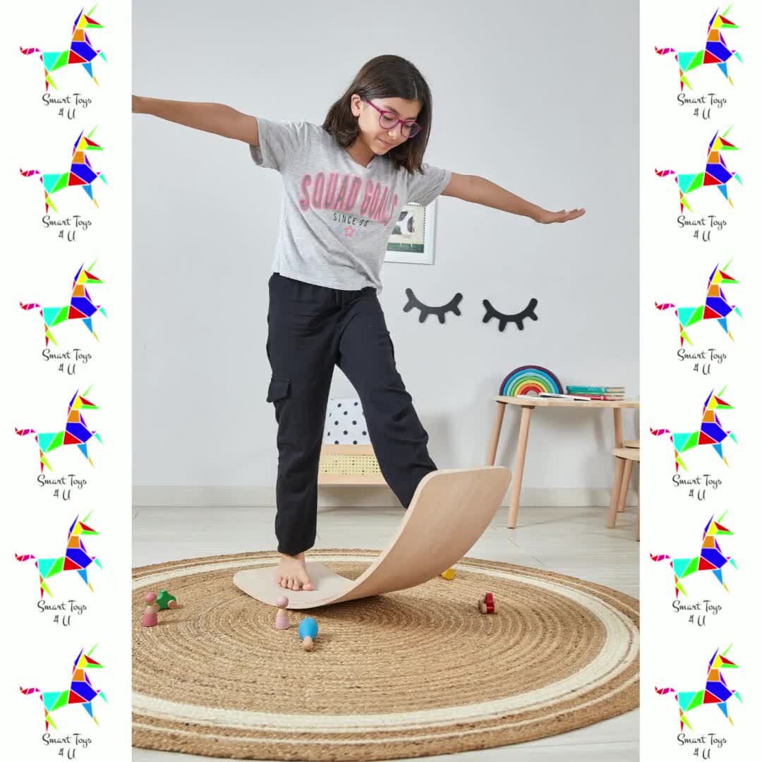 Jeu d'équilibre et motricité Montessori PIKY - couleur bois naturel