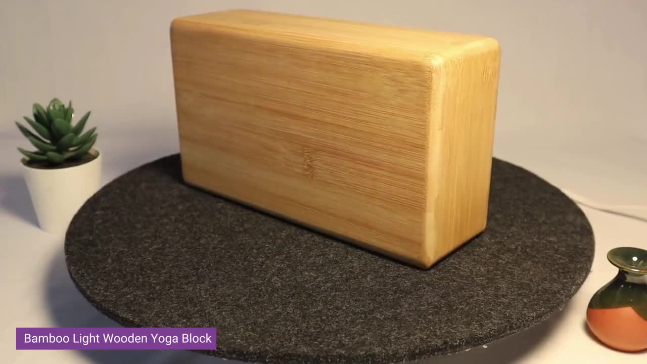 Bamboo Light Wooden Yoga Block SET OF 4, Yoga Block, Yoga Block