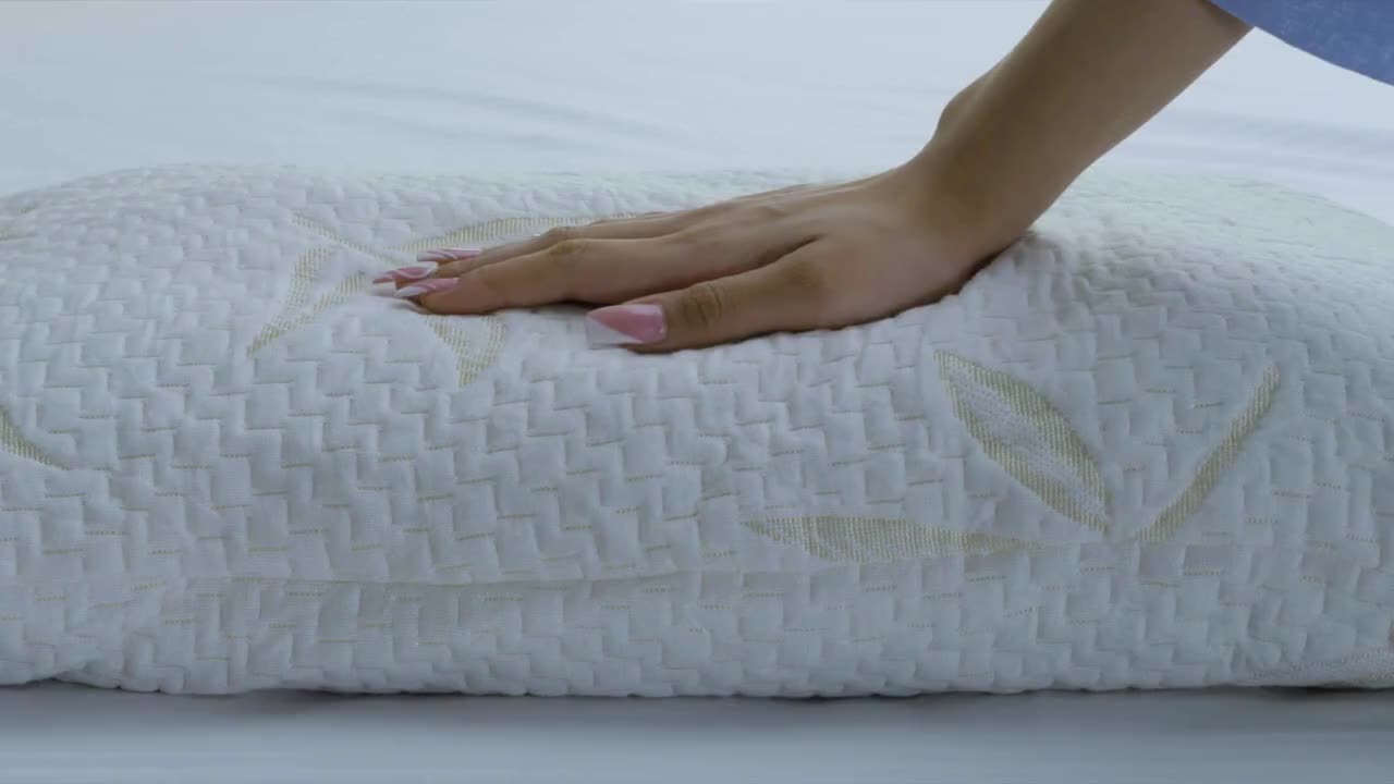 Almohada de bambú para dormir de lado, almohadas de espuma viscoelástica  trituradas de bambú, juego de 2 almohadas de tamaño Queen para dormir de  lado