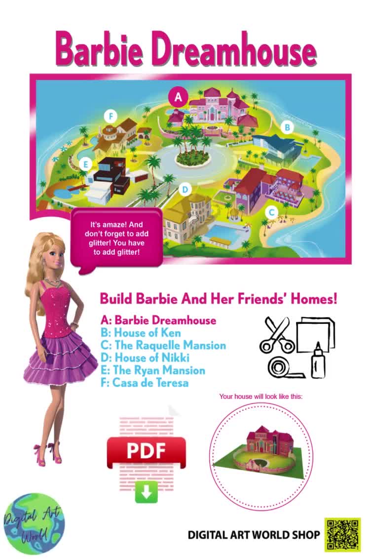 Barbie Life In The Dreamhouse Layout Barbie Dreamhouse Blueprint