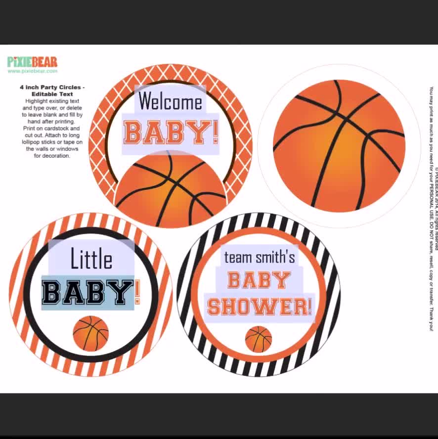 Pin on Basketball Baby Shower