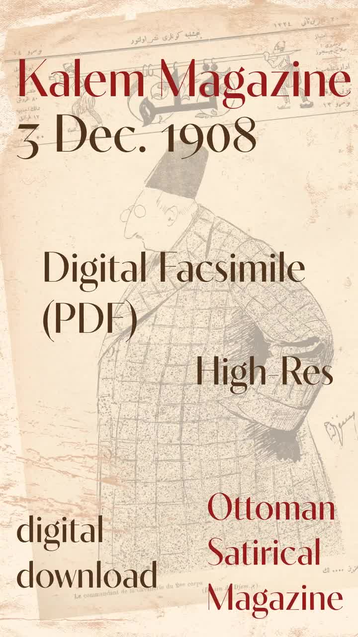 1908年オスマントルコ風刺雑誌 | カレム風刺画 (PDF) - Etsy 日本