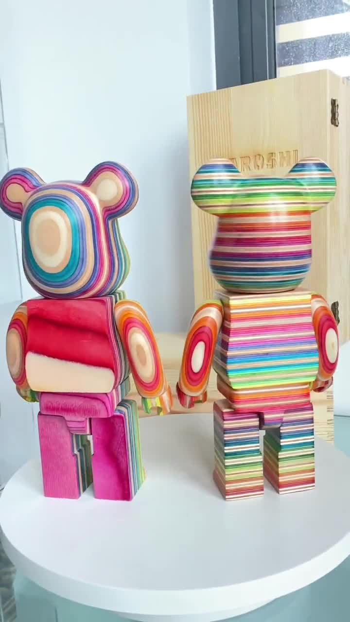 BE@RBRICK 400% Sk8board Rainbow X Haroshi Karimoku Sculpture