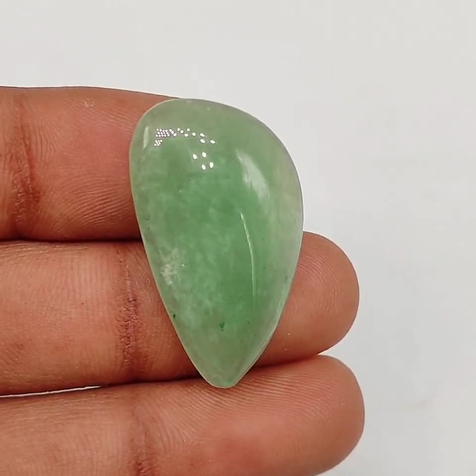 Unique Shape Natural Green Jade Cabochon Translucent Green Jadeite Healing  Mineral Stone Smooth Polished Gemstone for Pendant Jewelry M5566 -   Ireland