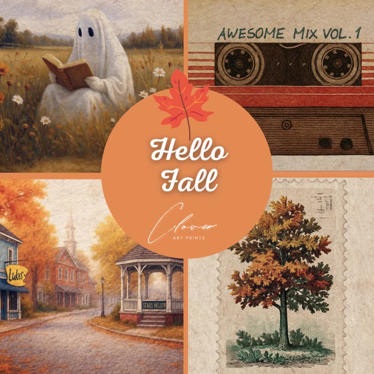 高慢と偏見』秋の風景画 テレビフレームアートプリント | ジョージアン