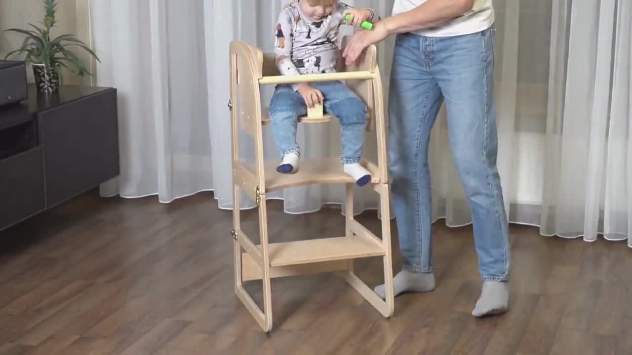 Toddler tower Baby high chair combo