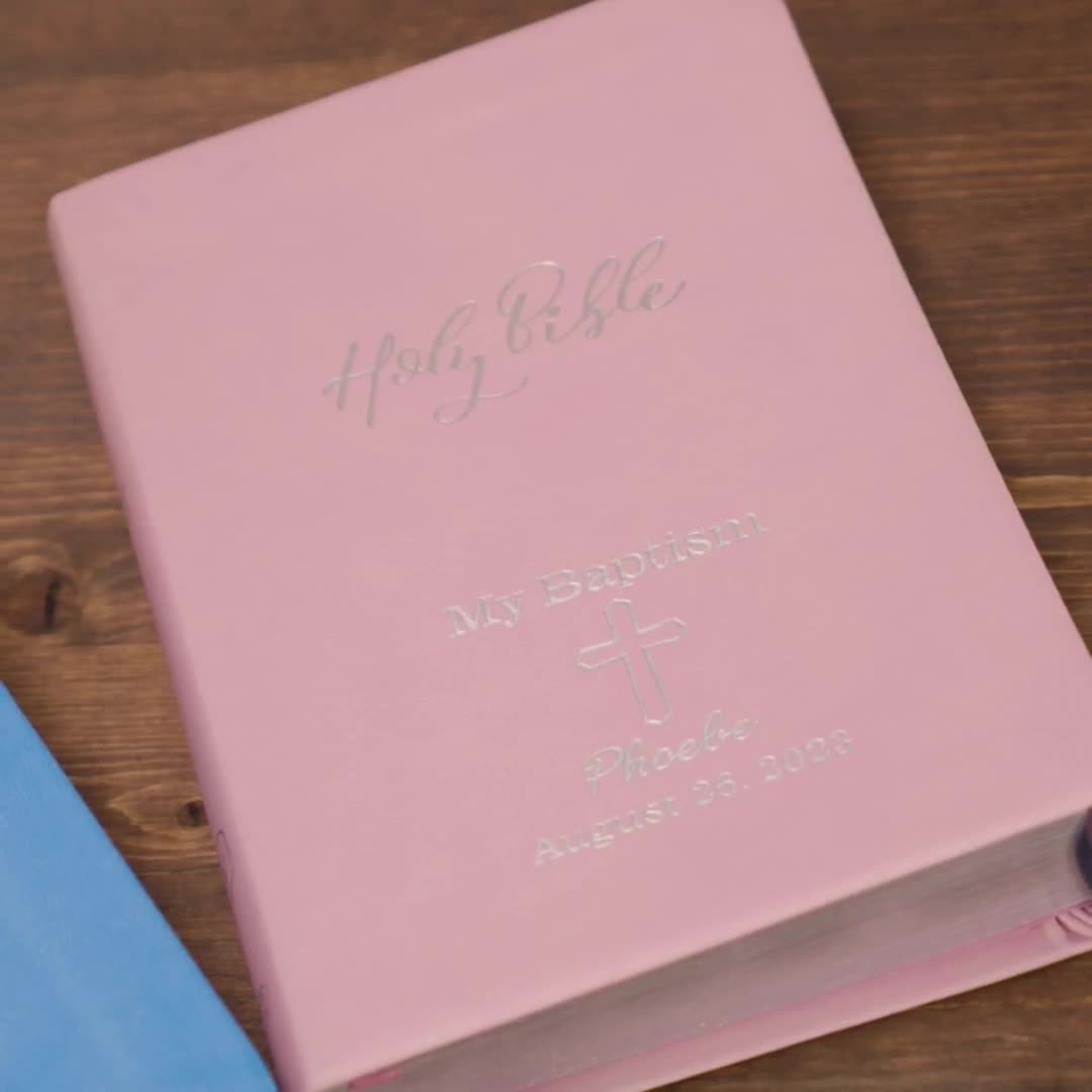 Personalized baby bible for baptism hotsell
