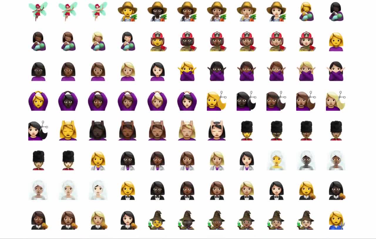 メガ絵文字バンドル 3000 種類の絵文字 // スマイリー、人物、家族、手