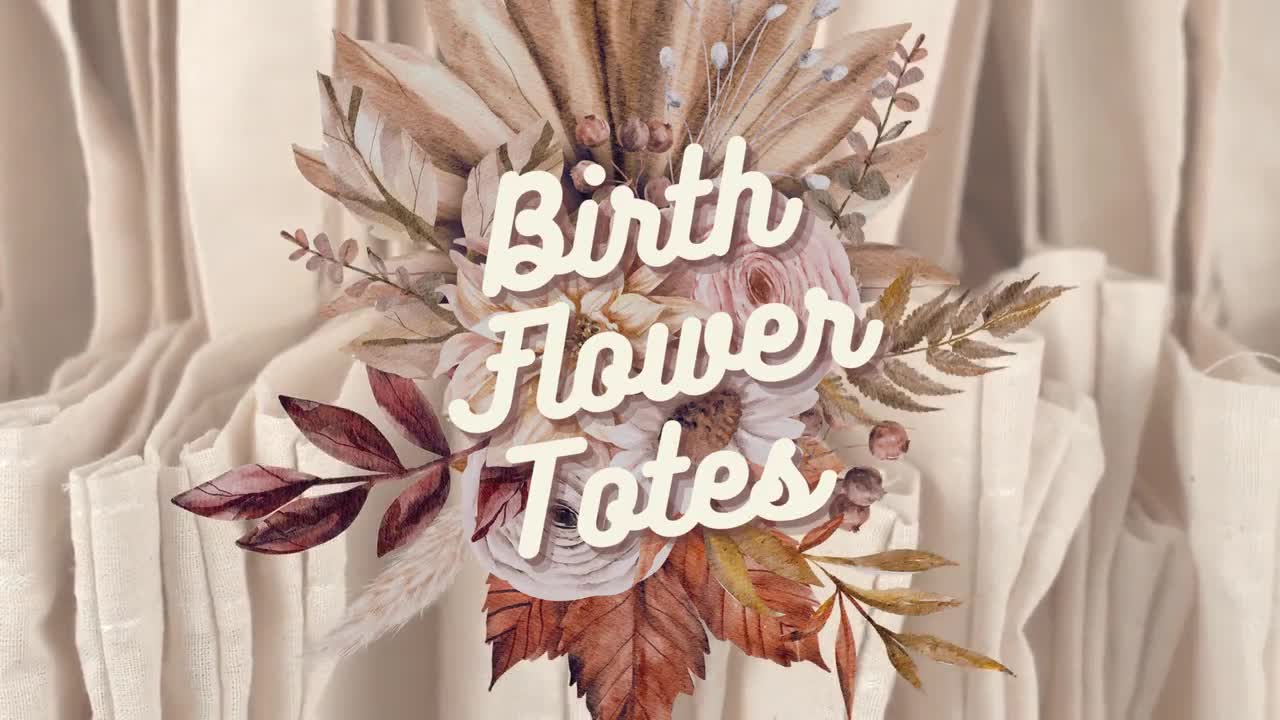 June Birth Flower Canvas Tote Bag; Rose Tote Bag – Keenie Designs