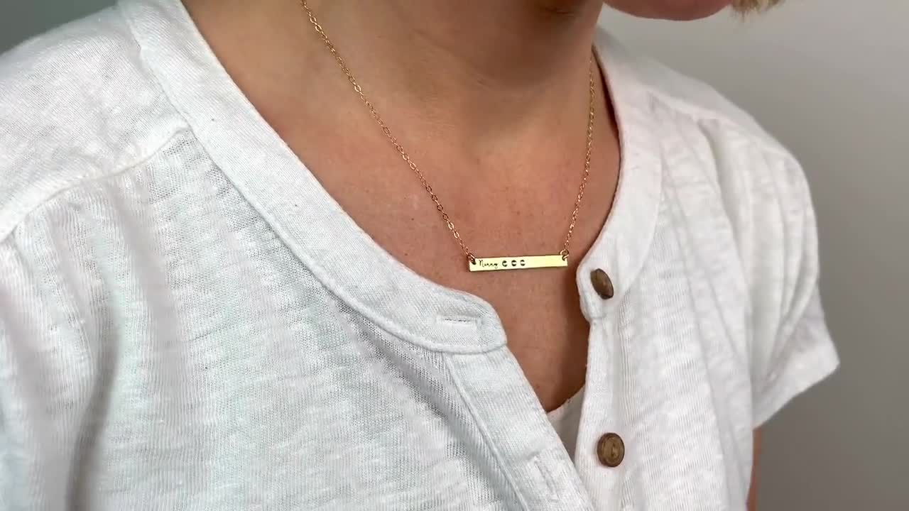 Mama Birthstone Bar Necklace - Danique Jewelry