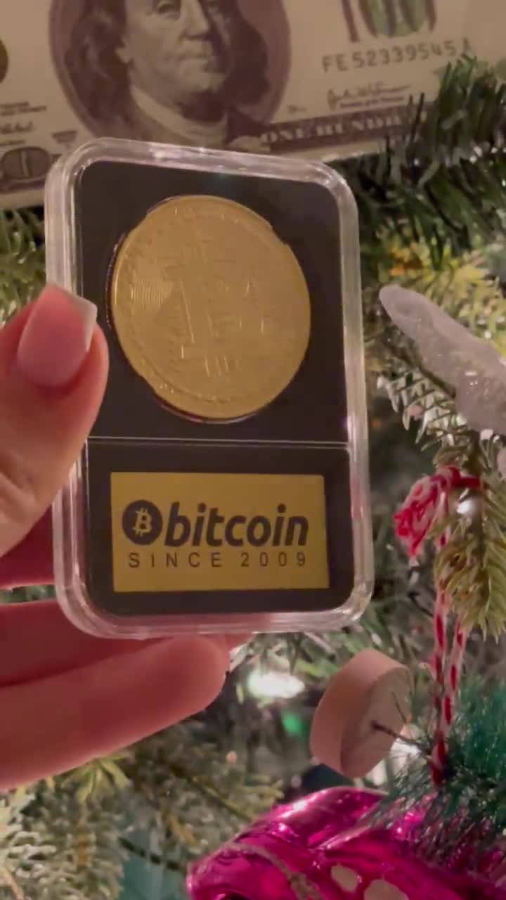 Bitcoin Coin in Collector’s Edition Case: Limited Edition Physical Gold  Coin With Crypto Coin Display Case Desk Home Office Idea For Him Her