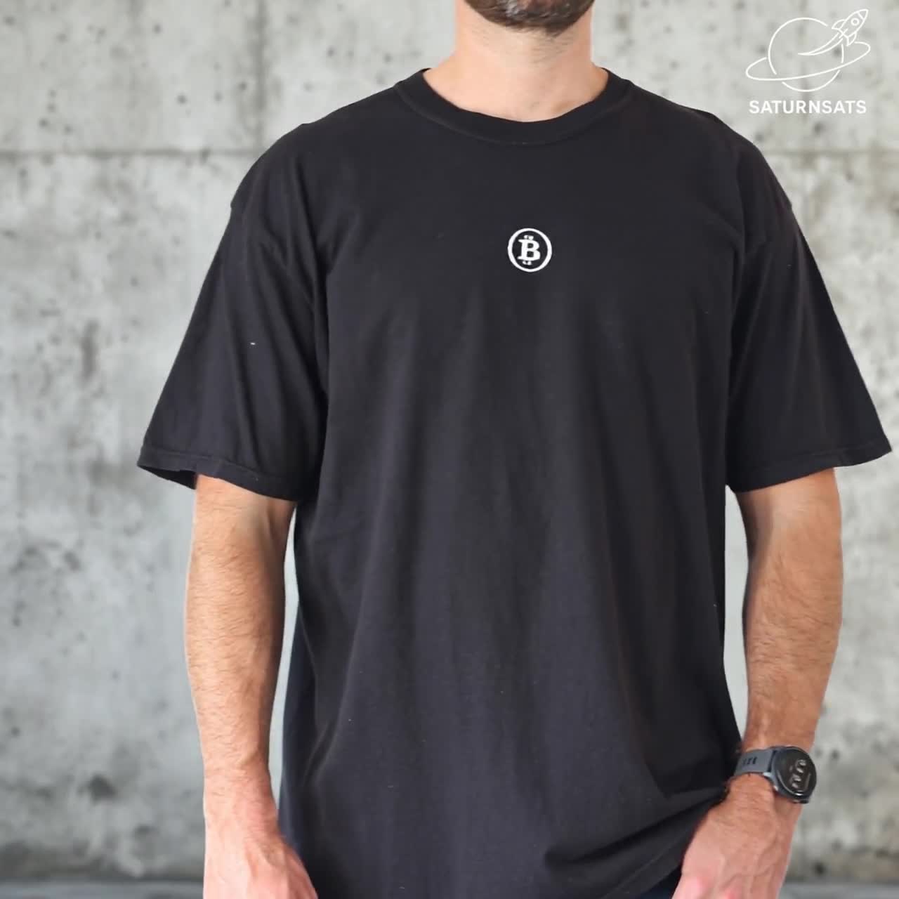 Bitcoin Embroidered T-Shirt | Vintage Washed Crypto Streetwear Tee (Comfort  Colors)