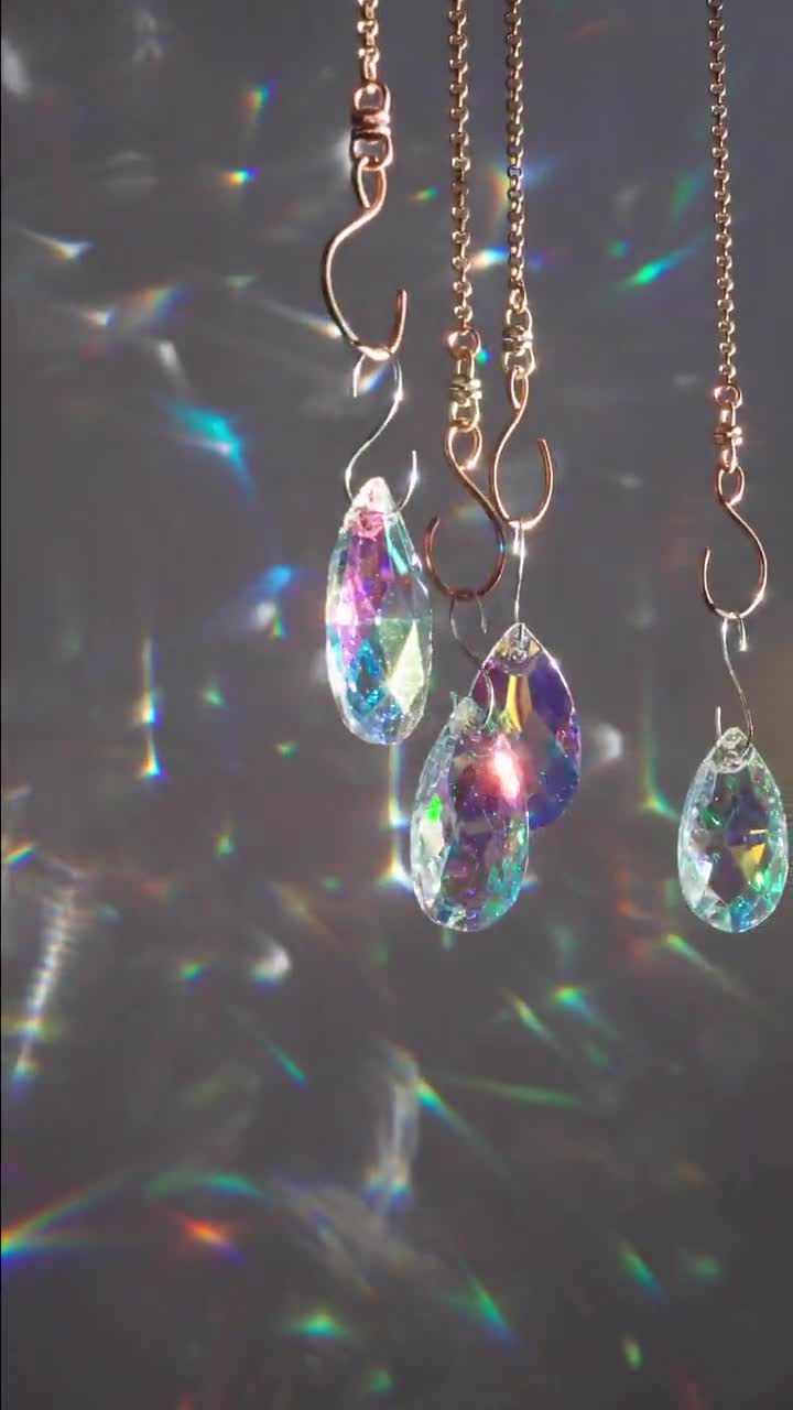 Small 20mm Step Cut Mini Icicle Teardrop Prisms for Sun Catchers