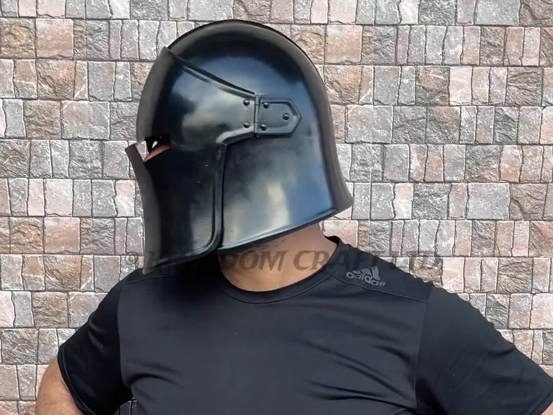 Mandalorian Helmet Medieval Black Bobafett Starwars Helmet Knights Larp 1370248