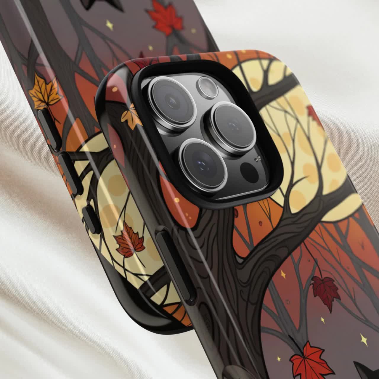 Black Cat Phone Case – Spooky Autumn Pumpkin Design video poster