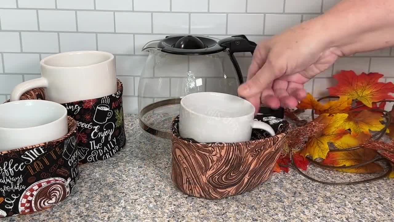 Microwave Mug Cozy, Coffee Mug Holder, Coffee Cup Cozy, Coffee